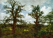 Caspar David Friedrich Landscape with Oak Trees and a Hunter oil painting picture wholesale